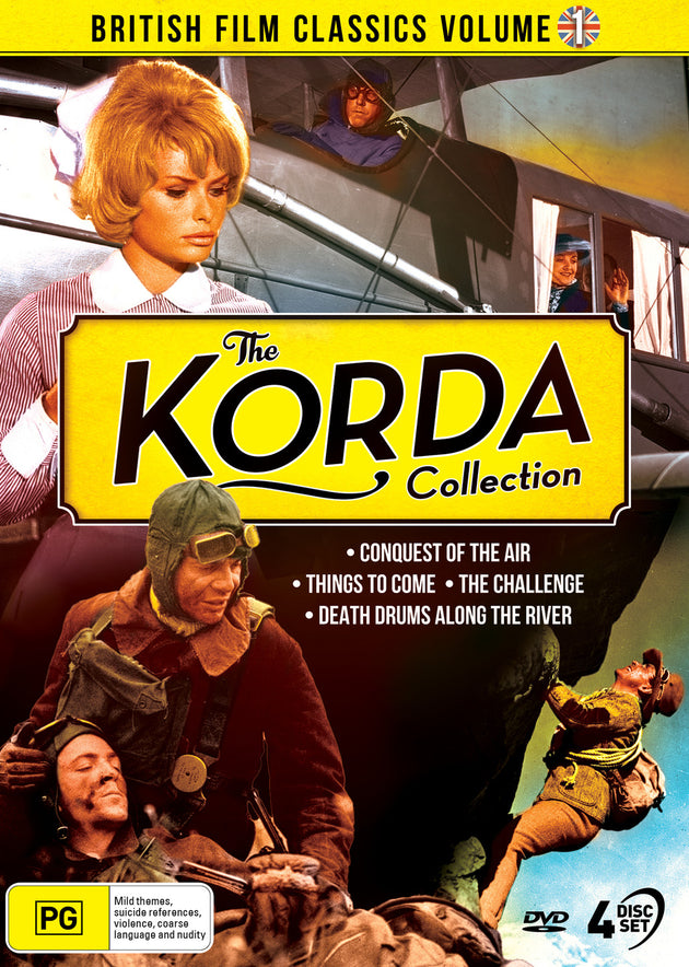 BRITISH FILM CLASSICS: THE KORDA COLLECTION VOLUME #1 (CONQUEST OF THE AIR / THINGS TO COME / THE CHALLENGE /  DEATH DRUMS ALONG THE RIVER)