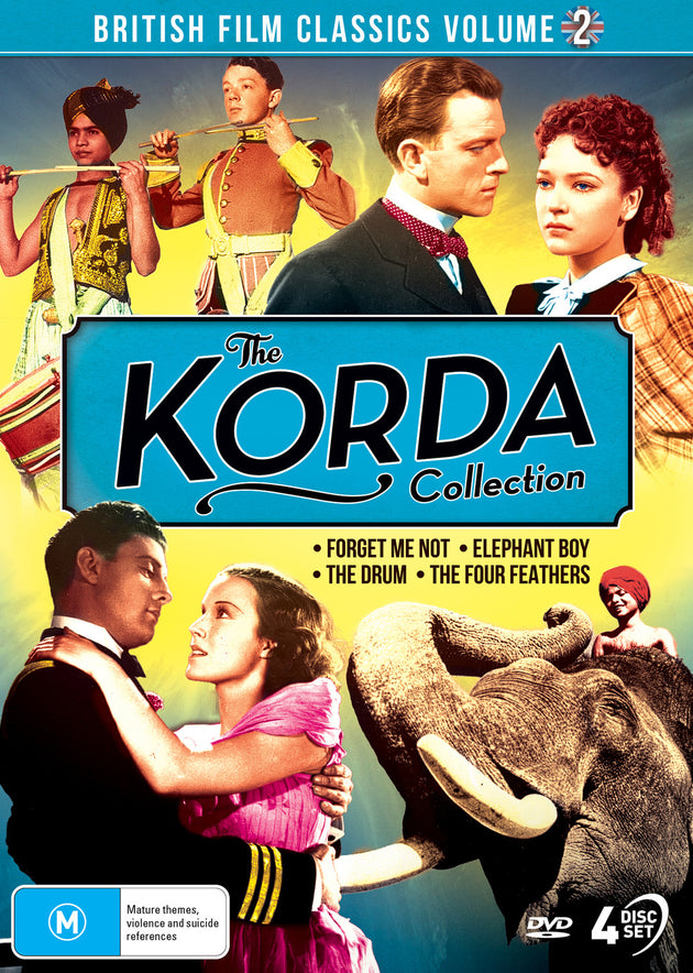 BRITISH FILM CLASSICS: THE KORDA COLLECTION - VOLUME TWO (FORGET ME NOT / ELEPHANT BOY / THE DRUM / THE FOUR FEATHERS)